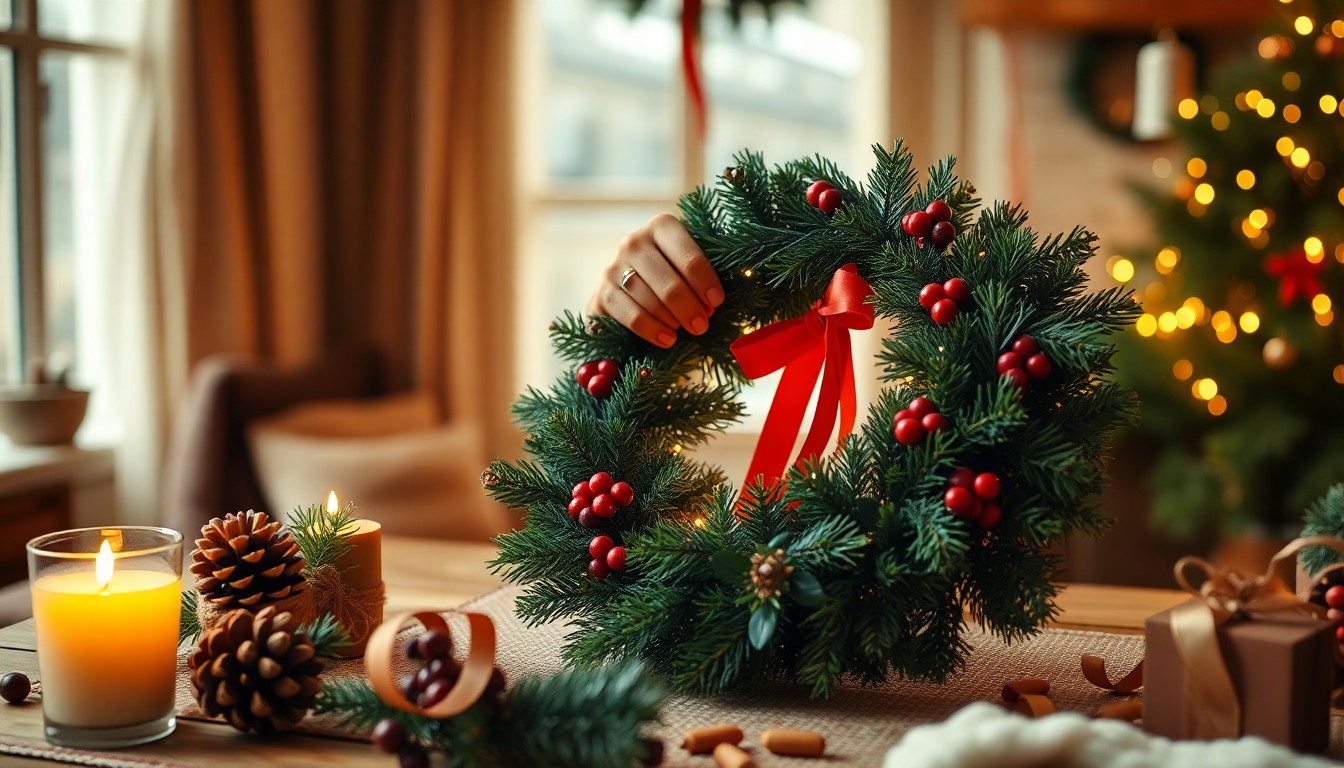 Comment fabriquer une couronne de noël fait maisonnbsp méthode pas à pas