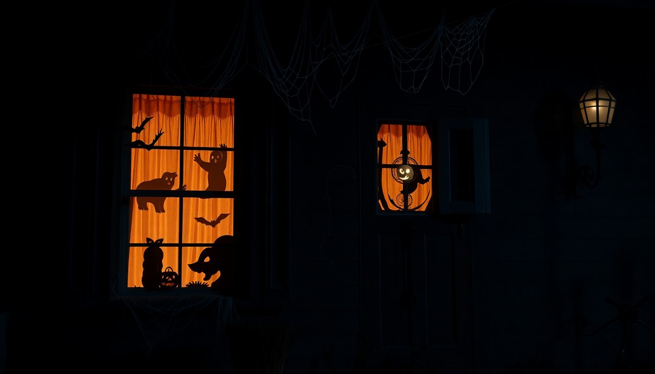 Décorations pour les fenêtres et les murs  effet maison hantée